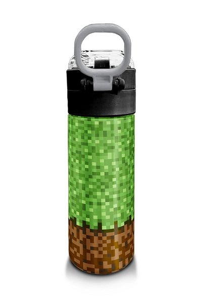 Coral High Kids Men's Patterned Straw and Direct Drinking Steel Thermos 500 ml