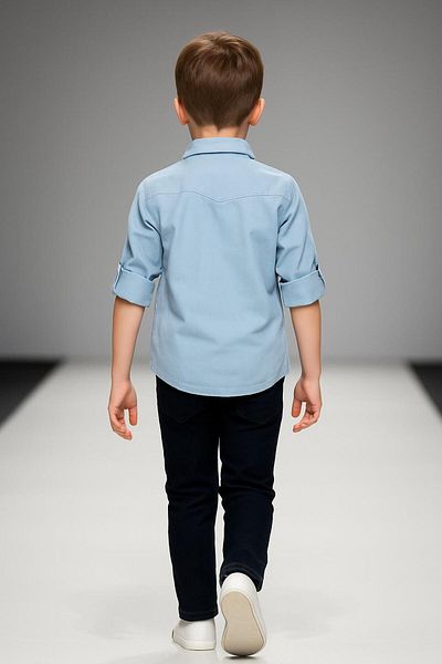Terry Boy's Oxford Shirt T-Shirt Pants Suit/ Shirt - T-Shirt Pants 3 Piece Suit
