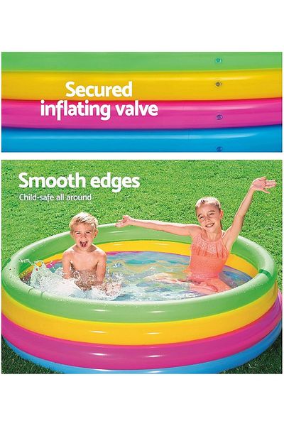 BESTWAY 4 Ring Rainbow Swimming Pool for kids