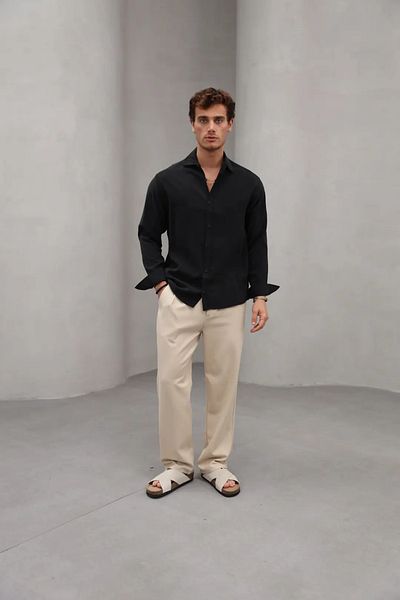 OHEPMODA Ανδρικό πουκάμισο από ύφασμα Modal με απαλή υφή