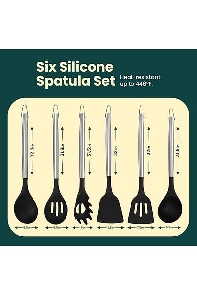 MACVI Set 20 Piese Utensile de Bucatarie si Cutite cu Suport Macvi®, Taietor, Ustensile de Silicon