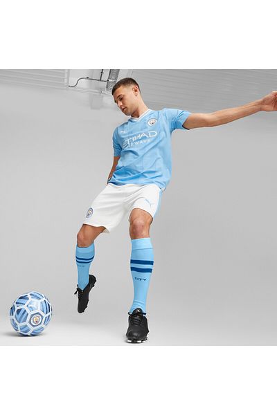Puma Mens Manchester City Football Shorts - White