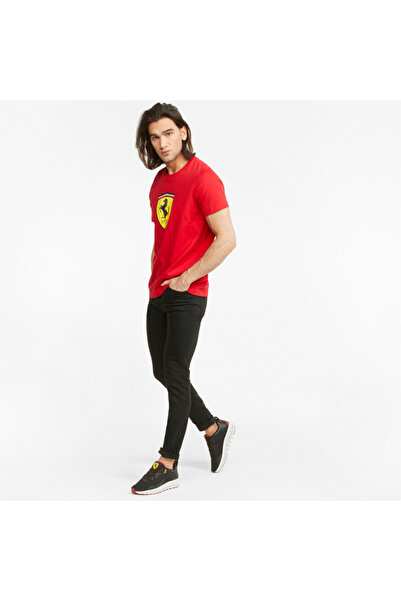Puma Mens Scuderia Ferrari Race Bold Colour Shield T-Shirt - Red