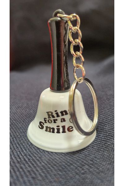 Land of Souvenir Message Bell with Metal Keychain