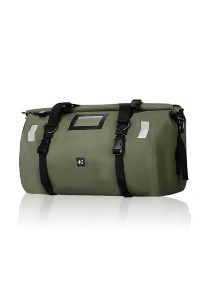 Choice حقيبة دراجة نارية جافة خضراء بدون شعار 40 لتر، حقيبة دافل عاكسة مقاومة...