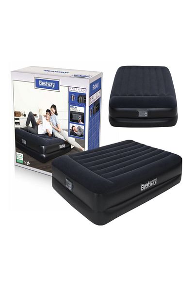 BESTWAY سرير هوائي مزدوج مدمج بمضخة تيار متردد من تريتك، 1.91 متر × 97 سم × 46 سم، 26-67401