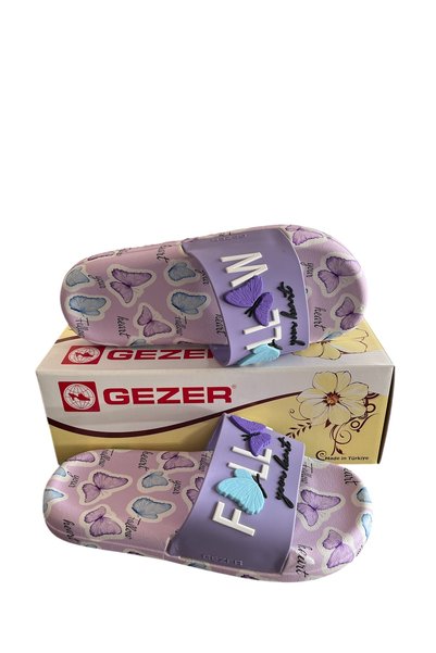 GEZER Lilac Butterfly Daily Beach Slippers