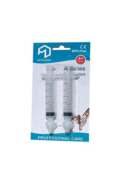 MEDILOGICA Arianna Baby Wipe, Nasal Aspirator With 2-Piece Nasal Wash Syringe Set, 10 Ml, Medilogic™