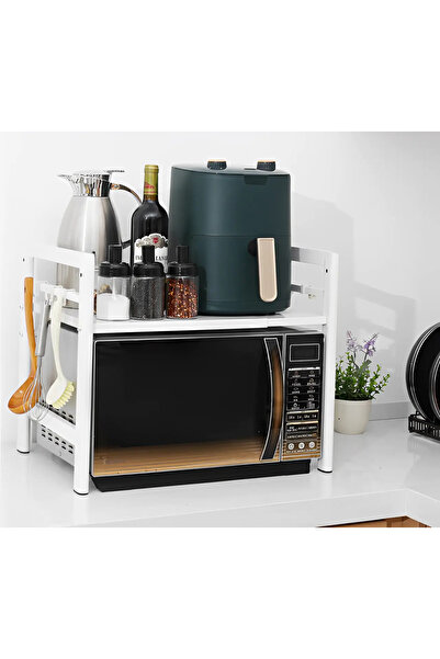 Herum Raft extensibil de depozitare, multifuncțional, alb, 38-58x 36 x 46 cm