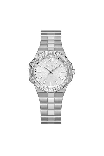 ECSTACY Women's Analog Silver Dial Watch - E24502-SBSS