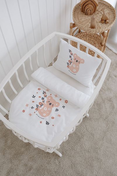 Messido Cotton Satin Printed Patterned Mother's Side Crib Set 60X100 cm - Msd-211