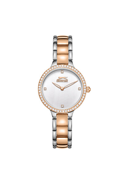 Slazenger ساعة سلازنجر النسائية التناظرية بمينا من عرق اللؤلؤ - SL.9.2335.3.06