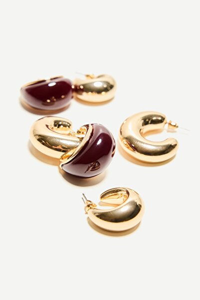 Bershka 3'lü karma küpe paketi