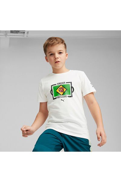 Puma Youth Kids Neymar Jr Football T-Shirt - White