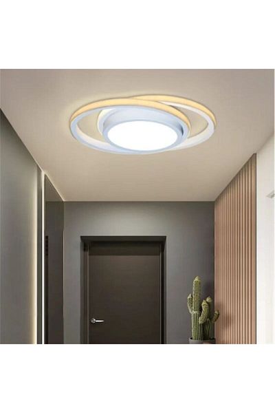 OEM Lustra LED 46W, cercuri albe, lumina rece/calda/neutra