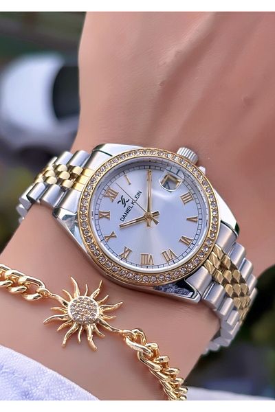 Daniel Klein Original 2 Years Warranty Women Wrist Watch with Bracelet Gift Dk989E12Kl