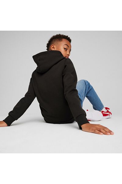 Puma Youth Boys Essentials+ Two-Tone Big Logo Hoodie Sweatshirt - Black