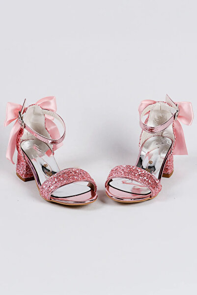 NeSe Shoes أحذية بكعب لامع وفيونكة للفتيات، أحذية سهرة، موسم جديد، لامع