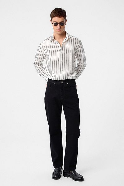 Antioch Black High Waist Regular Fit Men's Jeans