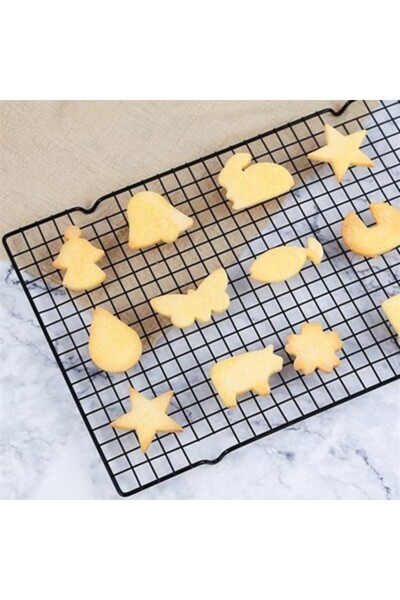 RABY Cake and cake cooling rack, steel, 28 x 25 cm, black