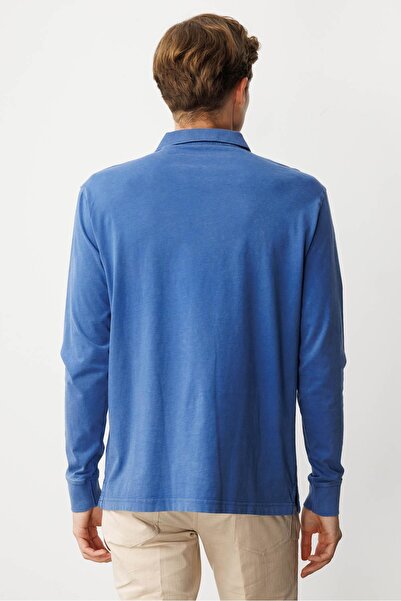 Desen Triko Чоловічий світшот з довгими рукавами та коміром-поло Saks