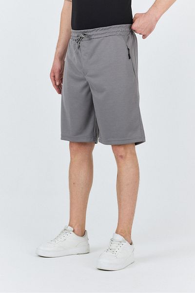 macharel jeans Men's Side Pocket Zippered Elastic Waist Shorts