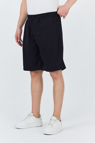 macharel jeans Men's Side Pocket Zippered Elastic Waist Shorts