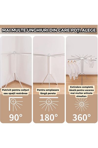 MACVI Macvi® Octopus 1-Tier Clothes Dryer, Foldable, Stable Legs, Quick Drying, Aluminum