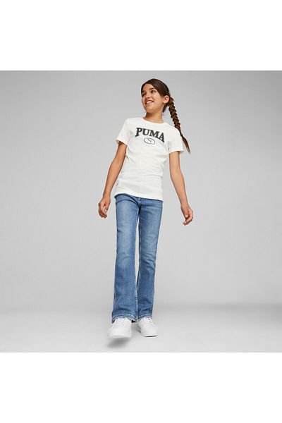 Puma Youth Girls SQUAD Graphic T-Shirt - White