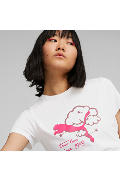 Puma Womens GRAPHICS Valentine T-Shirt - White
