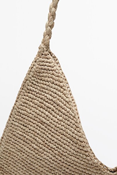 Massimo Dutti Rafya tote çanta