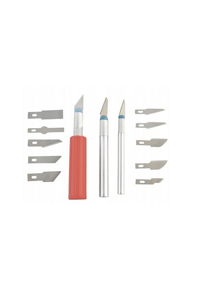 OEM Precision molded knife with 13 different blades, 3 handles, magnetic strip case