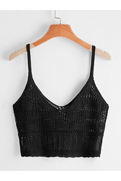 YUGA KNİTTİNG Γυναικεία μπλούζα πλεκτή με ανοιχτό λουράκι