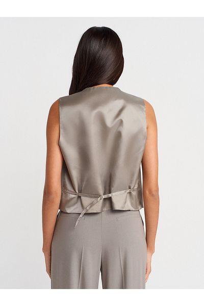 Dilvin 60582 Contrast Back Vest-Cagla