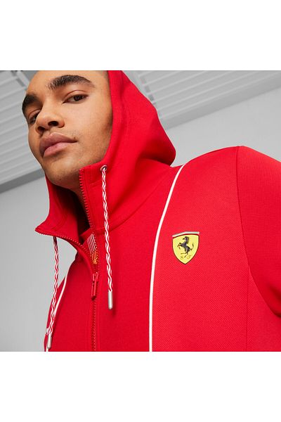 Puma Mens Scuderia Ferrari Race HDD Sweat Jacket Sweatshirt - Red