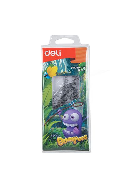 Deli Geometry Set 4 Pieces Transparent Bumpees EG00803 Deli