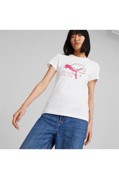 Puma Womens GRAPHICS Valentine T-Shirt - White