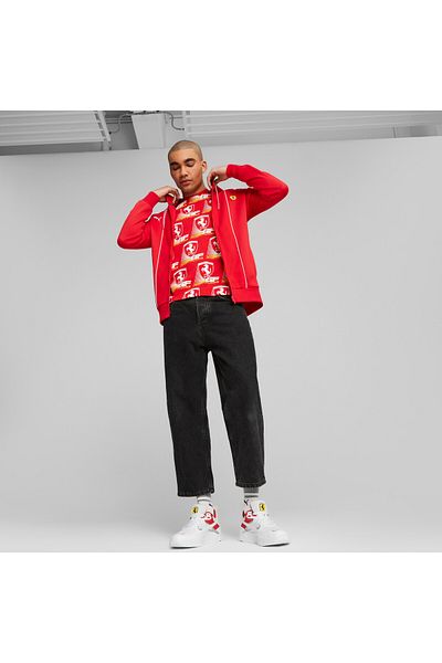 Puma Mens Scuderia Ferrari Race HDD Sweat Jacket Sweatshirt - Red