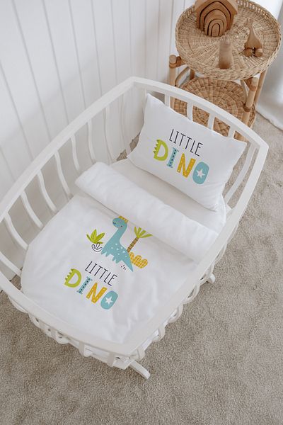 Messido Cotton Satin Printed Patterned Mother's Side Crib Duvet Cover Set 60X100 cm - Msd-212