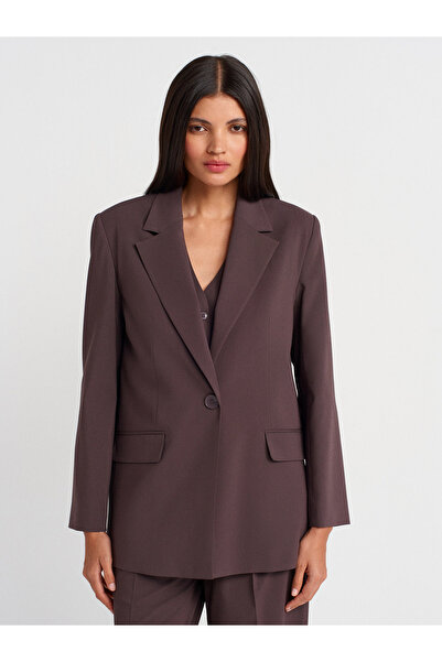 Dilvin 60759 Blazer Jacket-Brown