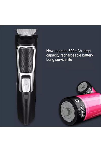 Cady One Men's Hair Clipper with 4 Different Interchangeable Heads Low Noise Hair Clipper Trimmer Shaver