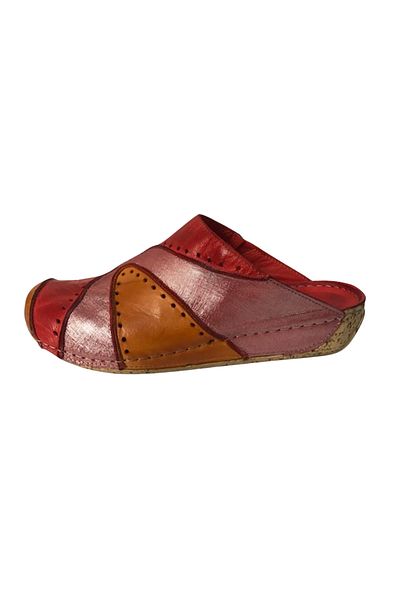 İNZE AYAKKABI Akyaka- Multicolored Genuine Leather Slippers