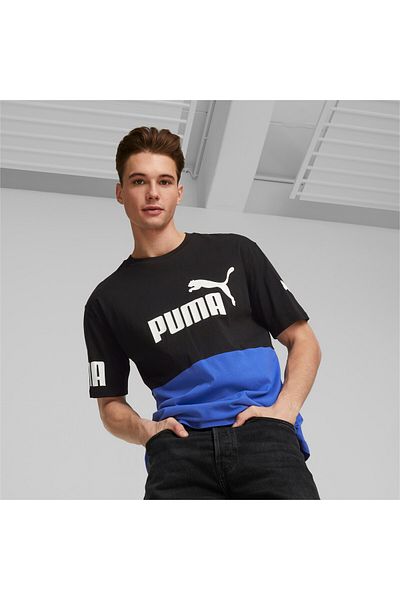 Puma Mens POWER Colourblock T-Shirt - Blue