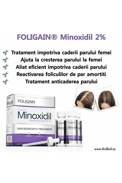 FOLIGAIN Minoxidil 2%, Hair Regrowth For Women, 3 Months