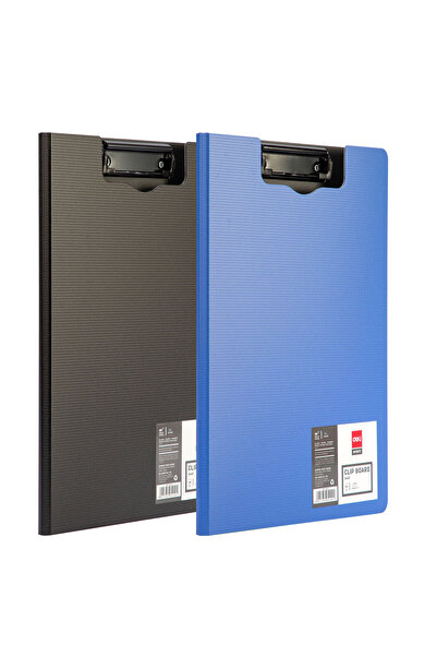 Deli Double Clipboard Black/White Assorted Foam