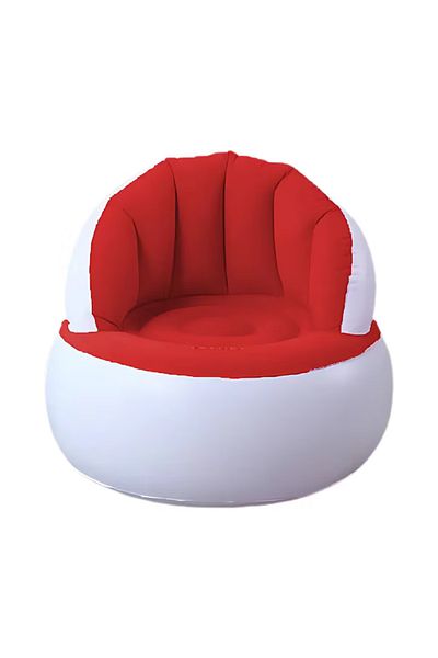 MACVI Inflatable chair with pump included, 85x70 cm, ideal for indoors and outdoors, Red