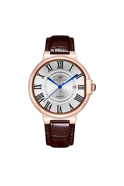 Kenneth Scott Men's Analog White Dial Watch - K23053-RLDW