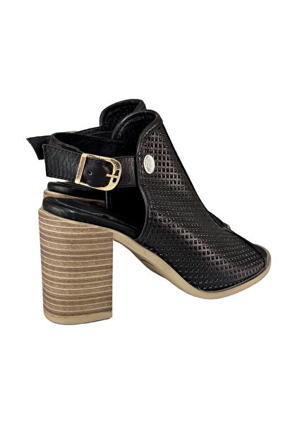 Mammamia D25Ys-2645 Kadın Deri Sandalet 9cm