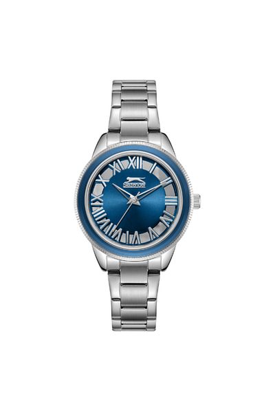 Slazenger Women's Analog Silver/Dark Blue Dial Watch - SL.9.2339.3.03
