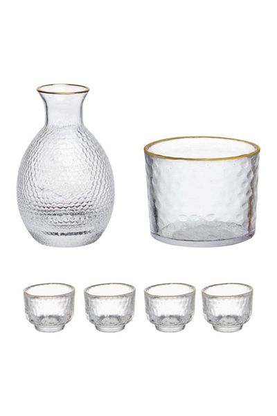 OEM Hard drinks serving set, premium glass, 300 ml, accessories included: cup and 4 Platinum glasses